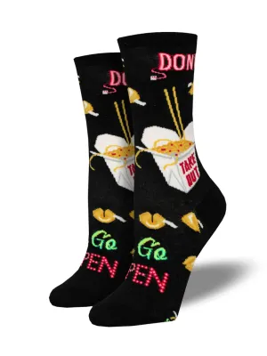 24 Hour Diner Women's Crew Socks Black