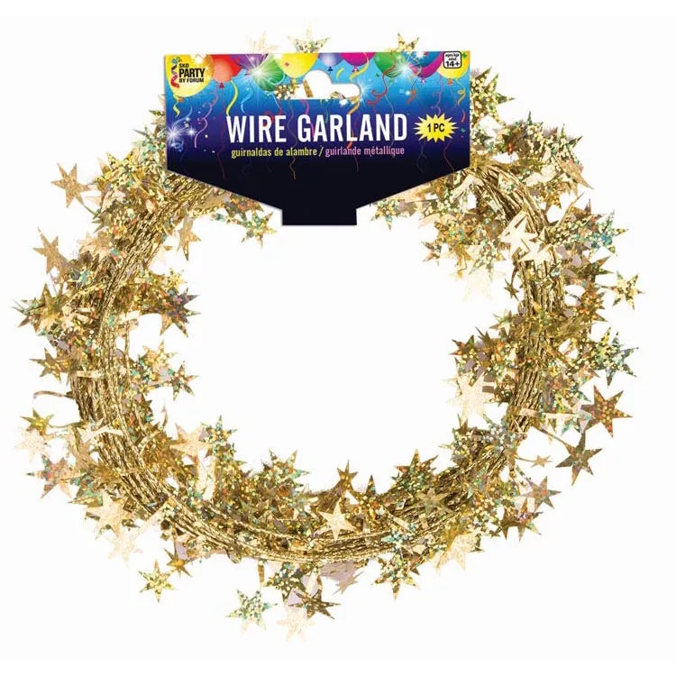 25 FT. STAR GARLAND - GOLD