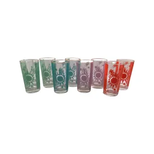 Bartlett Collins Mid-Century Four Seasons Glasses (Set of 8)