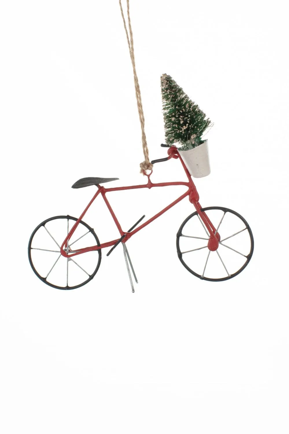 Bike with Tree Hanging Christmas Decoration