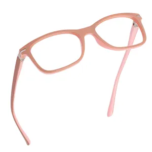 Blue-Light-Blocking-Reading-Glasses-Beige-Pink-2-25-Magnification-Computer-Glasses