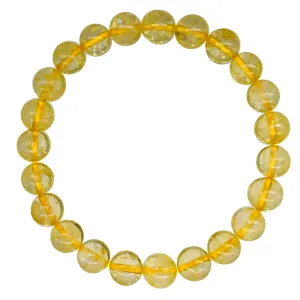 Citrine Beaded Crystal Bracelet