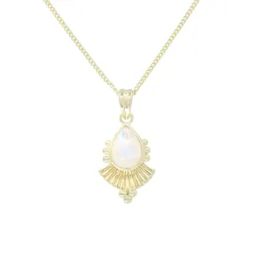 Cleopatra Gold Moonstone Pendant