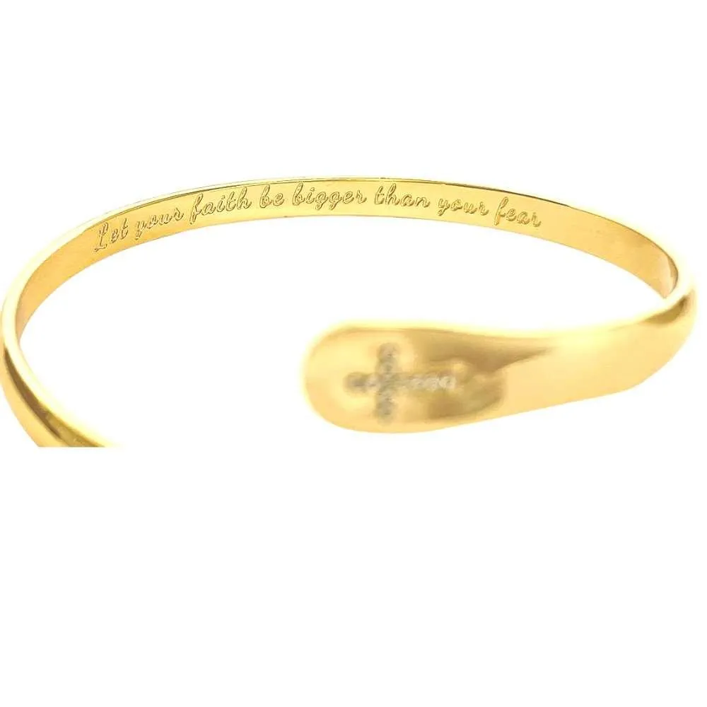 Cross Bracelets, Faith Bracelets, Engraved Bracelets Let your faith be bigger than your fear