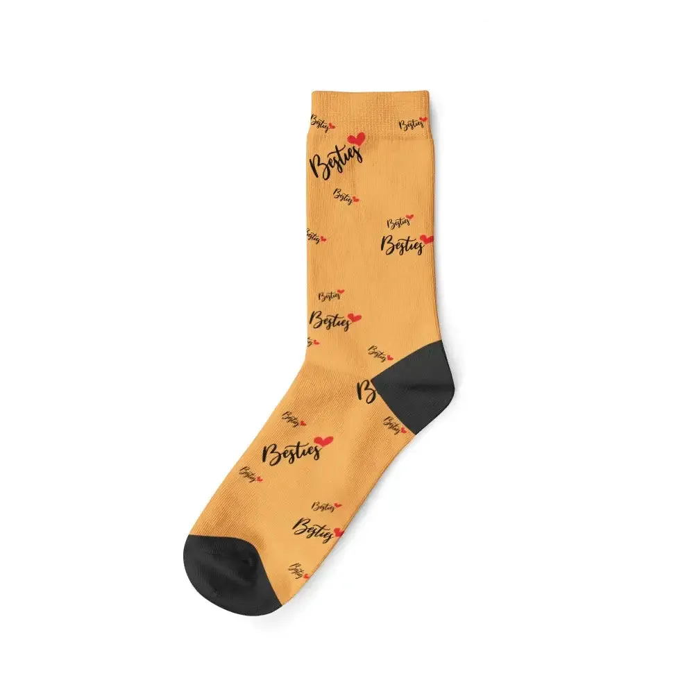 Customized Besties Best Friends Photo Socks