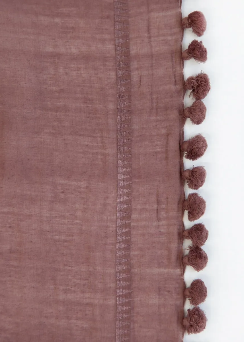 Dupatta Plain Shawl, Mahogany