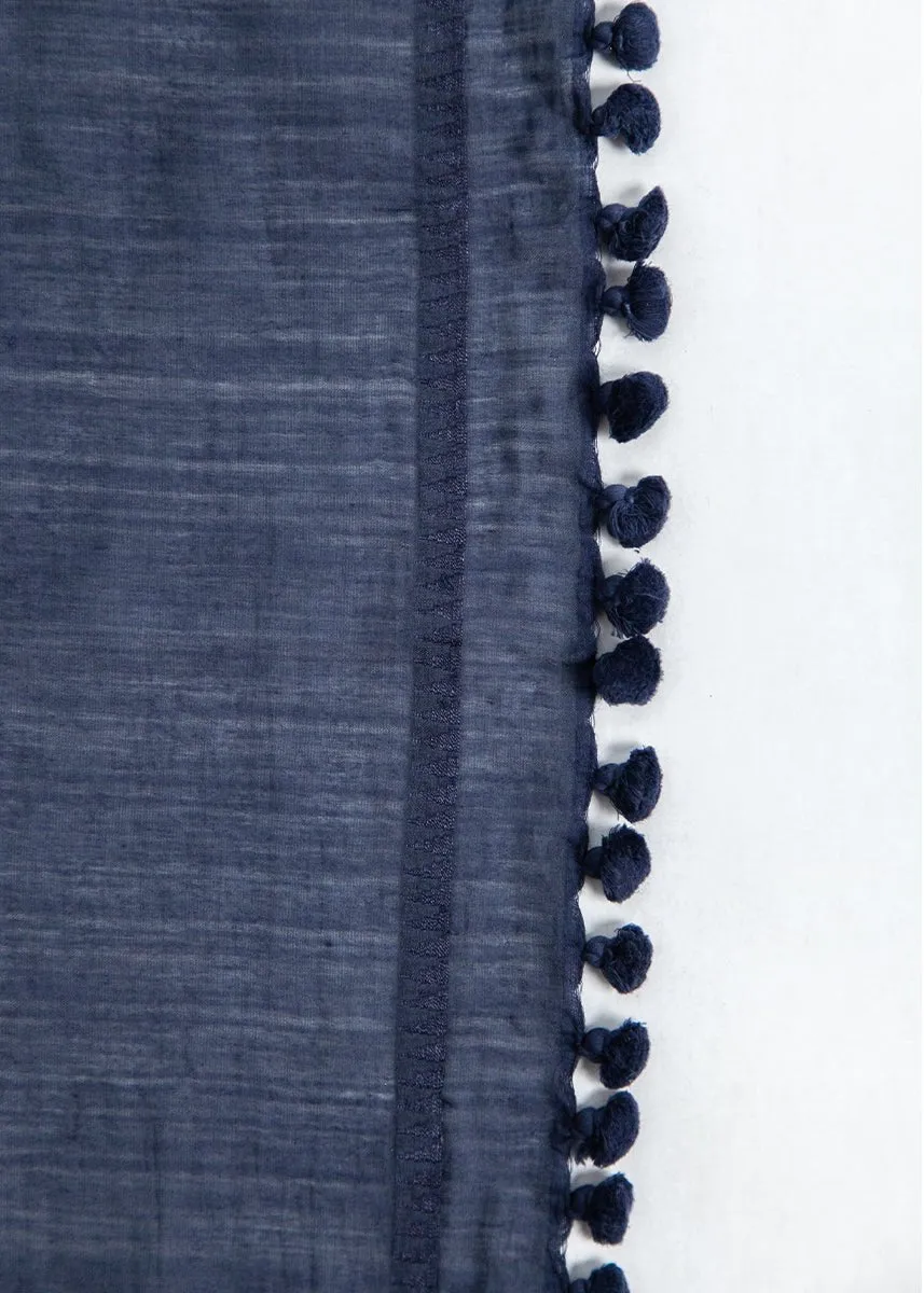 Dupatta Plain Shawl, Midnight