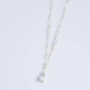 Gemstone Layering Necklace in Sterling Silver - Choose your gemstone