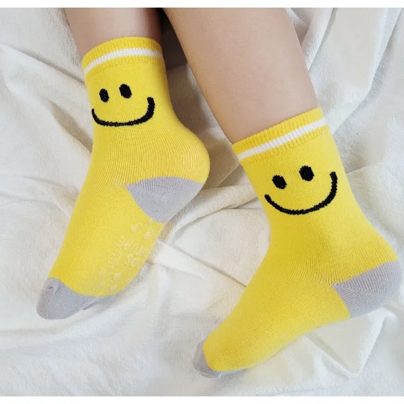 Kids Cotton Crew Socks Set-Smile