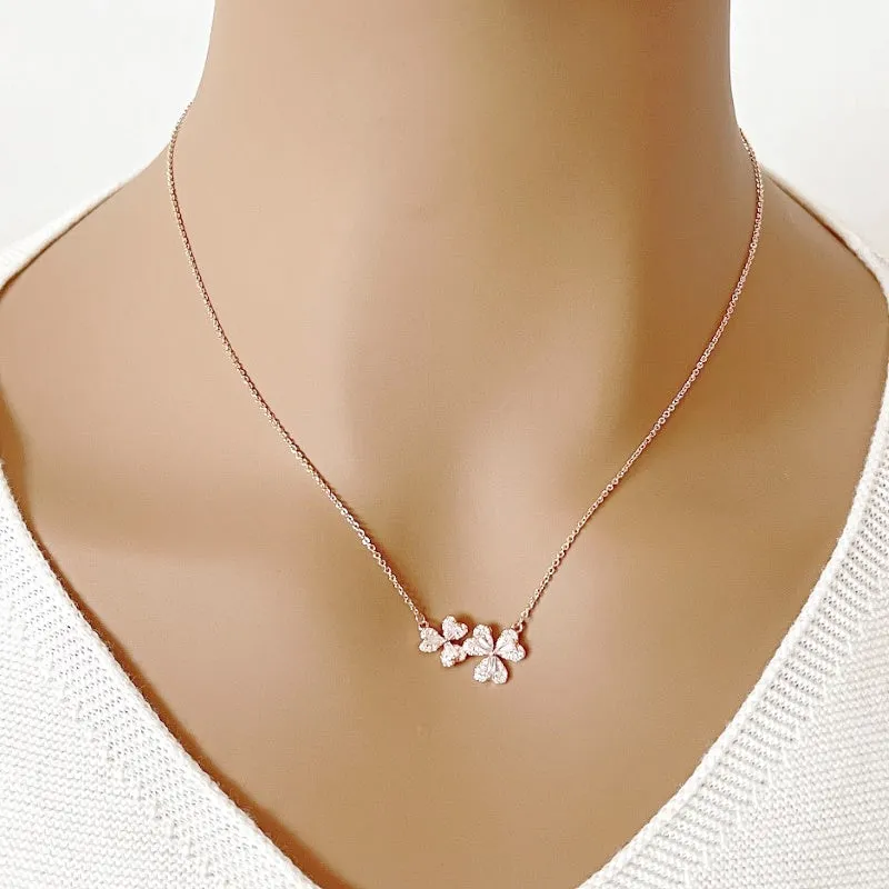 Leaf Cubic Zirconia Necklace