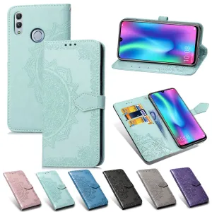 Luxury leather phone case For Honor 10 lite Flip Wallet Leather Case For Honor 10 lite P Smart 2019 Back Card Slot Phone Cases