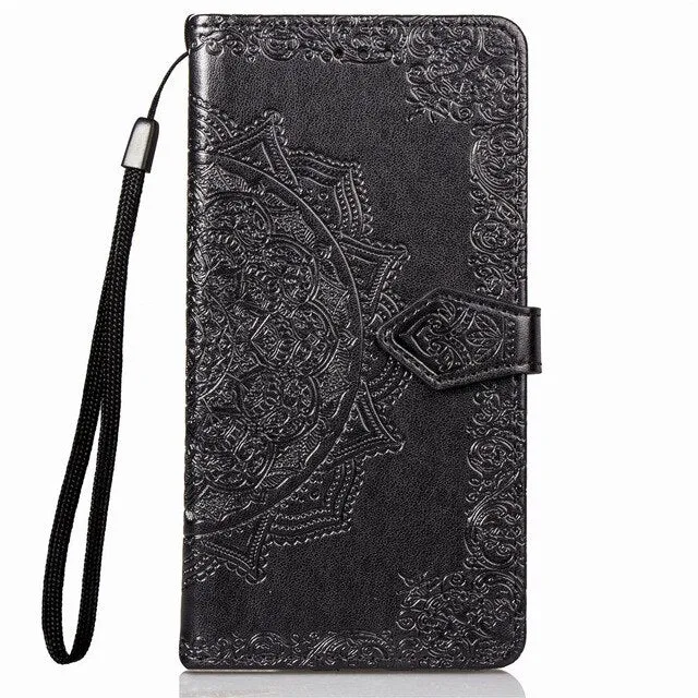 Luxury leather phone case For Honor 10 lite Flip Wallet Leather Case For Honor 10 lite P Smart 2019 Back Card Slot Phone Cases