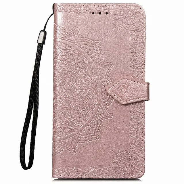 Luxury leather phone case For Honor 10 lite Flip Wallet Leather Case For Honor 10 lite P Smart 2019 Back Card Slot Phone Cases