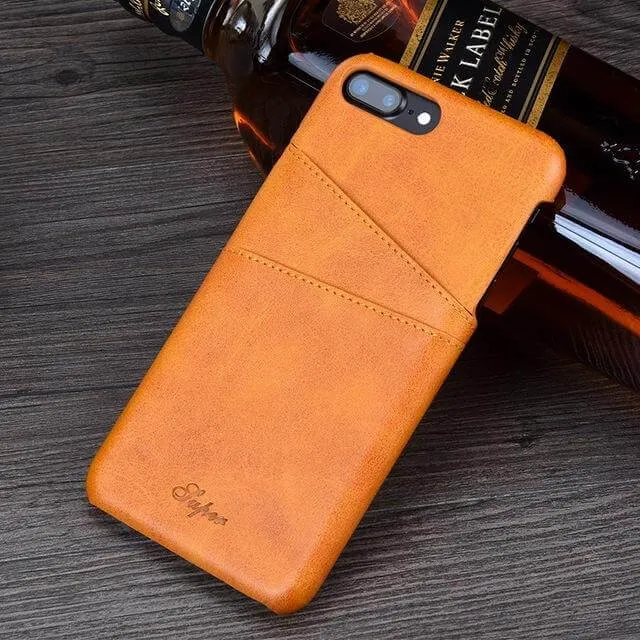 Luxury Leather Wallet Case for Iphone Models