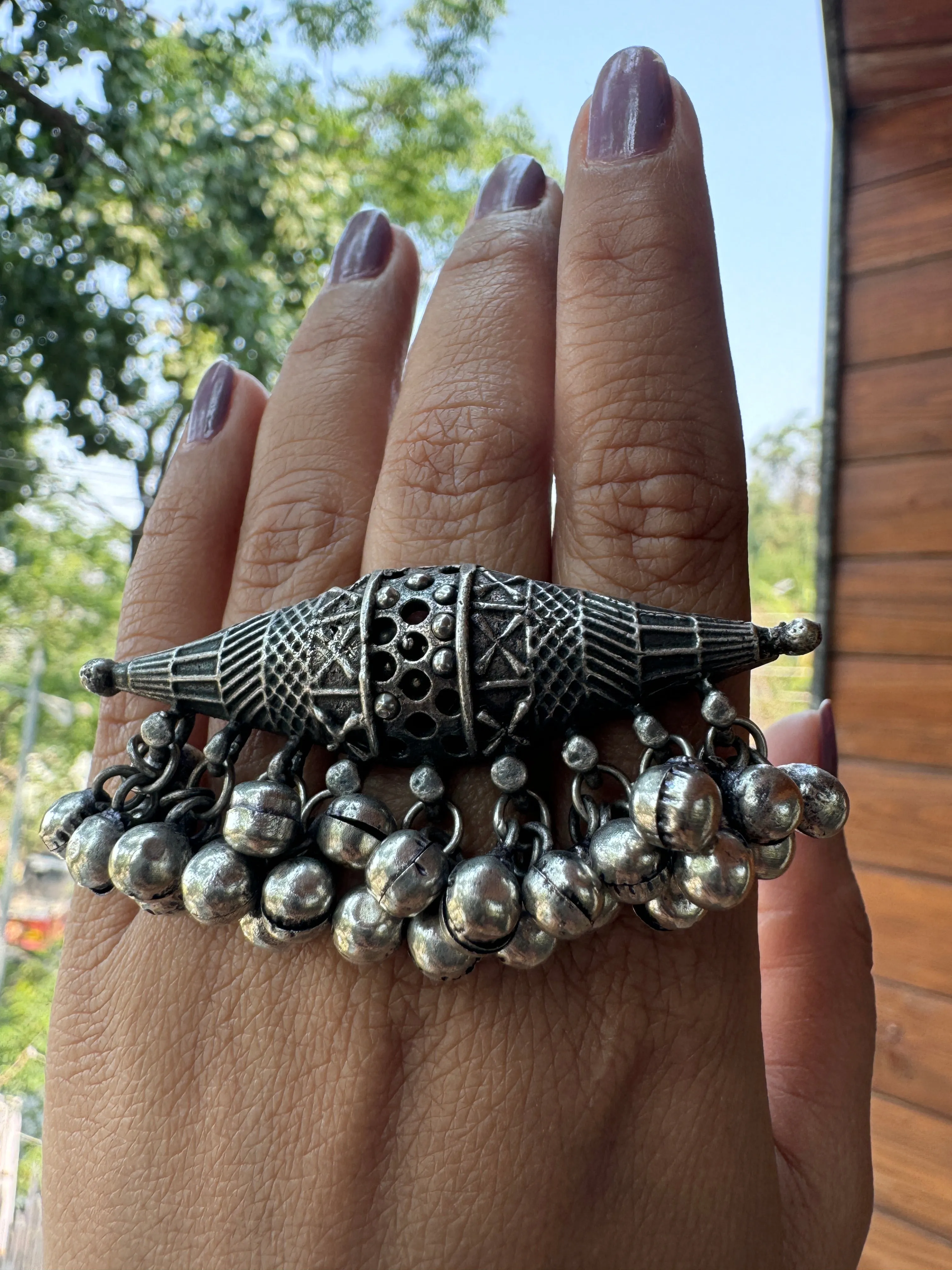 Salvanity German Silver Bohemian Gypsy Ring