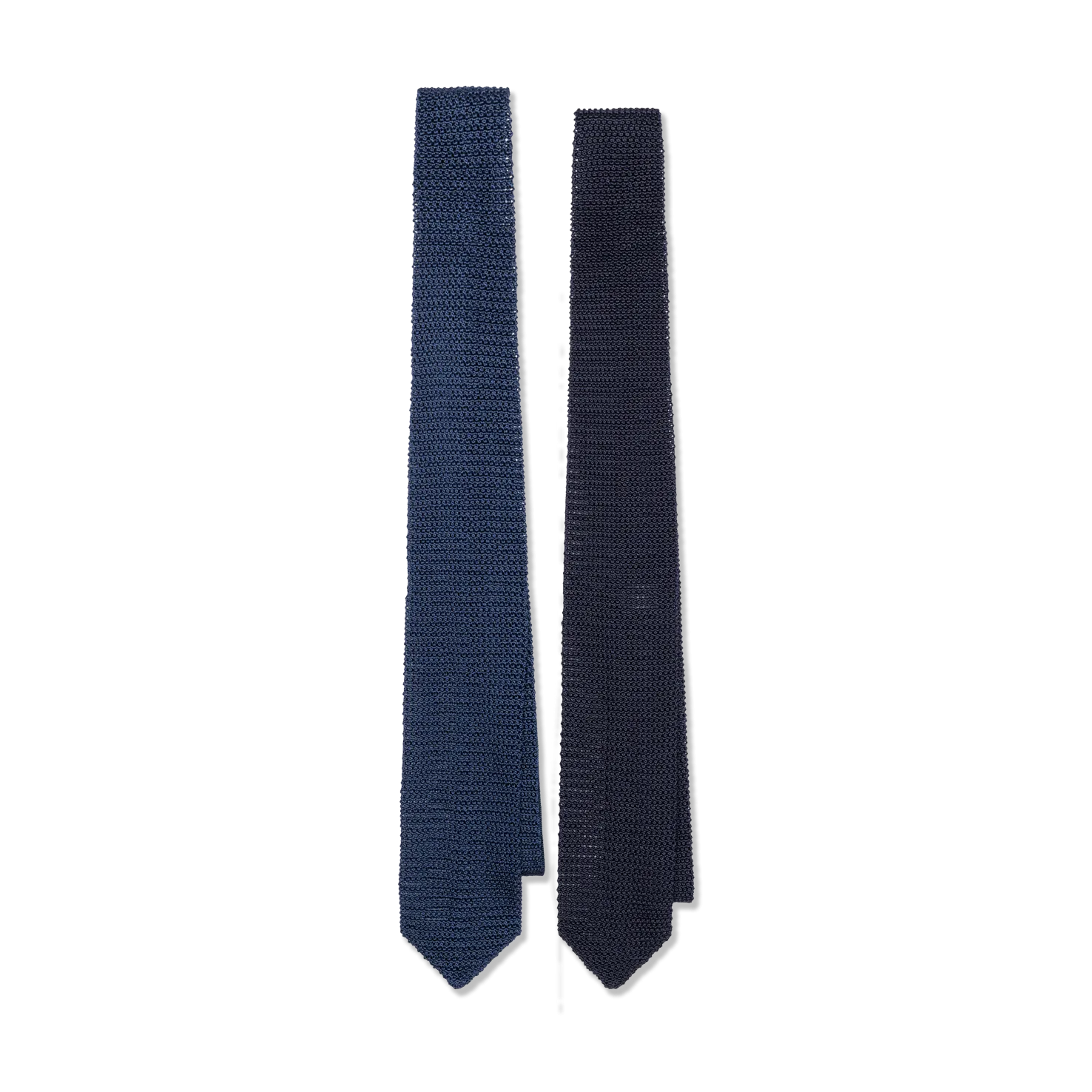 Silk Knitted Tie in Navy Blue