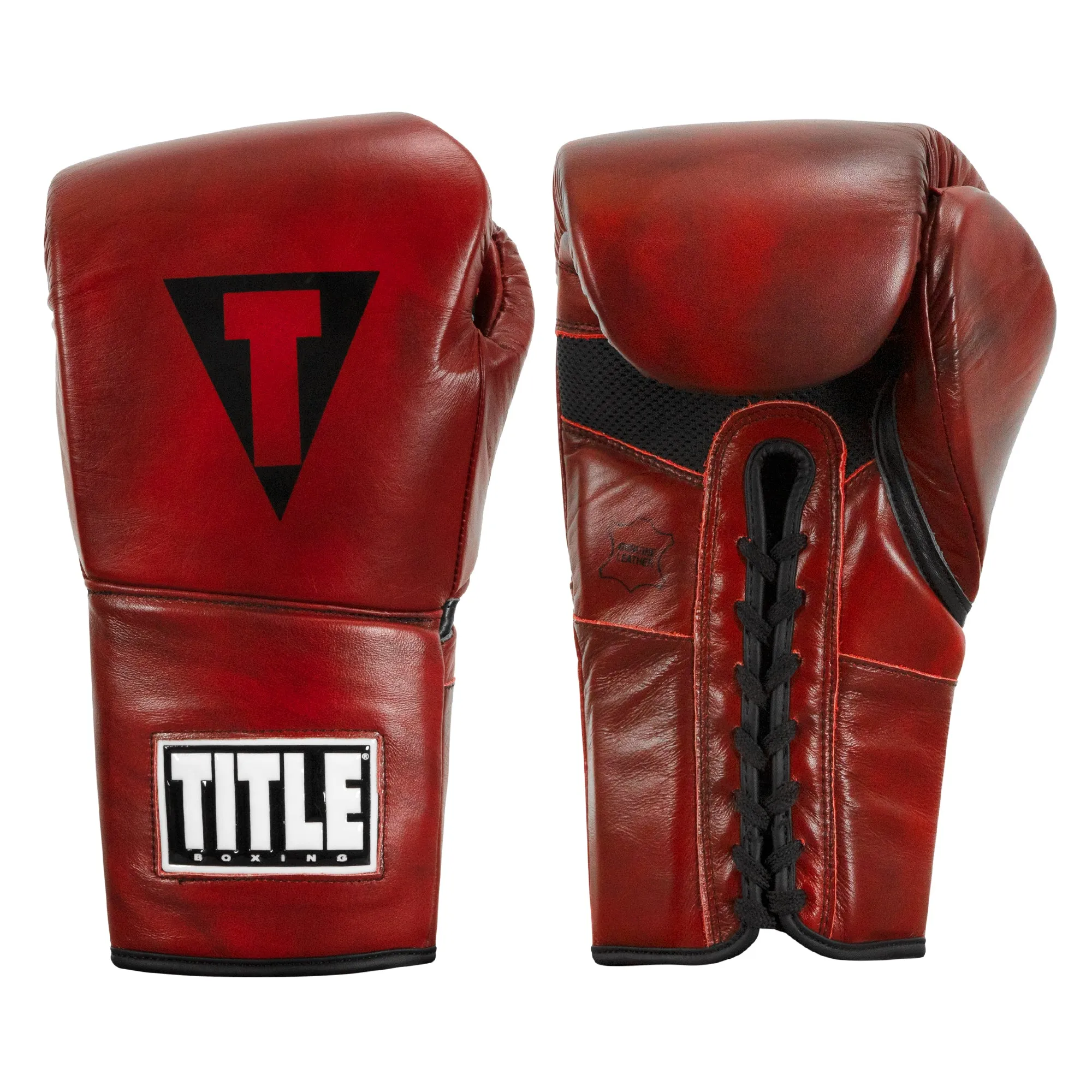 TITLE Boxing Blood Red Headgear and Sparring Gloves Bundle