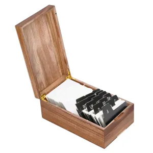 Wood Business Card Holder - Business Card Holder Desk - Receipt Box